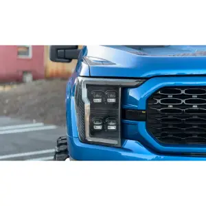 Recon Truck Accessories - 264490BKCS | Recon LED Headlights w/ Ultra High Power LED Hi & Low Beam & Smooth OLED DRL & Scanning Switchback Amber LED Turn Signals Smoked/Black (2021-2023 F150 Replaces OEM LED Style Head Lights Only) - Image 3