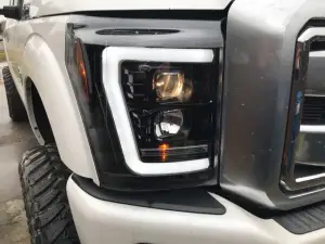 Recon Truck Accessories - REC264272BKCS | Recon Projector Headlights OLED DRL LED Signals Smoked/Black (2011-2016 F250, F350 Super Duty) - Image 3