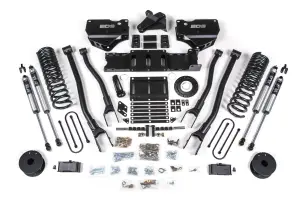 BDS1721FS | BDS Suspension 4 Inch Lift Kit With 4 Link For Ram 3500 4WD With Rear Air Ride (2019-2024) Diesel | Fox 2.0 Performance Series Shocks, 8 Bolt Indexing Ring