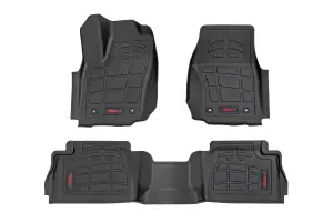 Rough Country - SM71224 | Rough Country Sure Fit Floor Mats For Toyota Tacoma 2024-2024 | Front & Rear, Crew Cab - Image 1