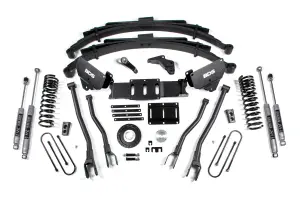 BDS1784H | BDS Suspension 6 Inch Lift Kit With 4 Link For Ram 3500 4WD Diesel (2013-2018) | Rear Lift Leaf Springs, 8 Bolt Indexing Ring, NX2 Nitro Series Shocks