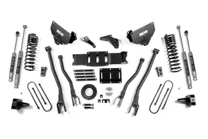 BDS1785H | BDS Suspension 6 Inch Lift Kit With 4 Link For Ram 3500 4WD Diesel (2013-2018) | Rear Lift 4 Inch Block Kit, 8 Bolt Indexing Ring, NX2 Nitro Series Shocks