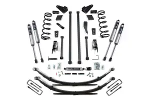 BDS222FS | BDS Suspension 5 Inch Lift Kit Long Arm Conversion For Ram 2500 / 3500 4WD (2000-2002) | Rear Lift Leaf Springs, Fox 2.0 Performance Series Shocks