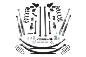 BDS222H | BDS Suspension 5 Inch Lift Kit Long Arm Conversion For Ram 2500 / 3500 4WD (2000-2002) | Rear Lift Leaf Springs, NX2 Nitro Series Shocks