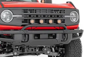 Rough Country - 51136 | Rough Country LED Light Bar Mount OE Modular Steel For Ford Bronco 4WD (2021-2024) | 3.5" Round With Amber DRL - Image 3