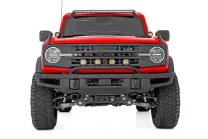 Rough Country - 51136 | Rough Country LED Light Bar Mount OE Modular Steel For Ford Bronco 4WD (2021-2024) | 3.5" Round With Amber DRL - Image 5