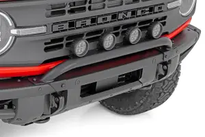 Rough Country - 51136 | Rough Country LED Light Bar Mount OE Modular Steel For Ford Bronco 4WD (2021-2024) | 3.5" Round With Amber DRL - Image 7