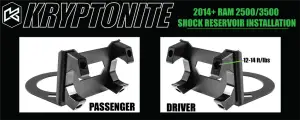 Kryptonite - KRSM14-50 | Kryptonite Death Grip Front Shock Reservoir Mount | 50mm Reservoir (2014-2024 Ram 2500, 3500 Pickup) - Image 5