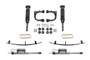 FTSK7062DL | Fabtech 3 Inch UCA System With Dirt Logic 2.5 Coilovers and Rear Shocks DL Resi and Rear Leaf Pack (2015-2023 Tacoma 2WD/4WD 6 Lug)