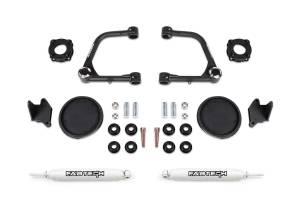 FTSK7086 | Fabtech 3 Inch UCA Kit With UniballS and Front Shock Spacers and Rear Coil Spacers and Rear Performance Shocks (2022-2024 Tundra 4WD)