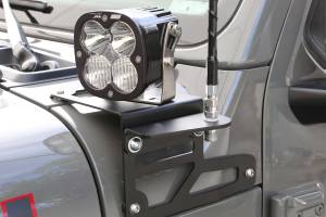 Fabtech Motorsports - FTS24298 | Fabtech Antenna Bracket Fixed Light Mount (2018-2023 Wrangler JL 4WD | 2020-2023 Gladiator JT 4WD) - Image 2