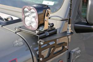 Fabtech Motorsports - FTS24274 | Fabtech Antenna Bracket Adjustable Light Mount (2018-2023 Wrangler JL 4WD | 2020-2023 Gladiator JT 4WD) - Image 2