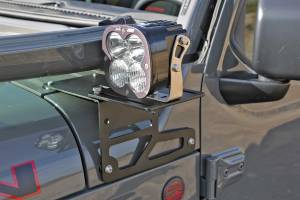 Fabtech Motorsports - FTS24270 | Fabtech Adjustable Cowl Light Mount (2018-2023 Wrangler JL 4WD | 2020-2023 Gladiator JT 4WD) - Image 4