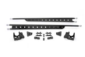 FTS62003BK | Fabtech Floating rear Traction Bar System (1999-2010 F250, F350 Super Duty 4WD)