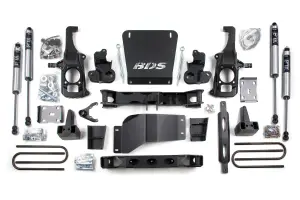 BDS196FS | BDS Suspension 6.5 Inch Lift Kit Chevrolet Silverado / GMC Sierra 2500 HD / 3500 HD 2/4WD (2011-2019) | Rear Lift 5 Inch Block Lift Without Overload, Fox 2.0 Performance Series Shocks