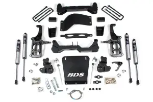 BDS719FS | BDS Suspension 4.5 Inch Lift Kit Chevrolet Silverado / GMC Sierra 2500 HD / 3500 HD (2011-2019) | Rear 2 Inch Block Kit Lift Without Overload, Fox 2.0 Performance Series Shocks