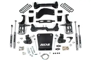 BDS719H | BDS Suspension 4.5 Inch Lift Kit Chevrolet Silverado / GMC Sierra 2500 HD / 3500 HD (2011-2019) | Rear 2 Inch Block Kit Lift Without Overload, NX2 Nitro Series Shocks