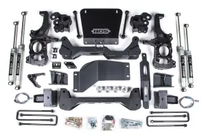 BDS753H | BDS Suspension 6.5 Inch Lift Kit Chevrolet Silverado / GMC Sierra 2500 HD / 3500 HD 4WD (2020-2024) | Rear Lift 5 Inch Block Kit Lift Without Overload, NX2 Nitro Series Shocks