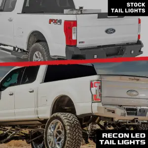 Recon Truck Accessories - 264299LEDCL | (Replaces OEM LED Style Tail Lights with BLIS Blind Spot Warning System) OLED Tail Lights – Clear Lens - Image 9