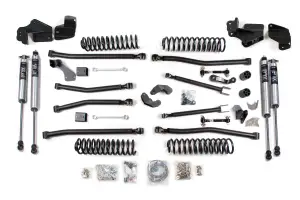 BDS1419FS | BDS Suspension 4 Inch Long Arm Lift Kit For Jeep Wrangler JK 2 Door (2007-2018) | Sway Bar Link Disconnects, Fox 2.0 Performance Series Shocks