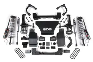 BDS1800FPE | BDS Suspension 4 Inch Lift Kit With Fox 2.5 Performance Elite Coil Over For Chevrolet Silverado / GMC Sierra 1500 4WD Gas (2019-2024) | Rear Fox 2.0 Performance Series Shock