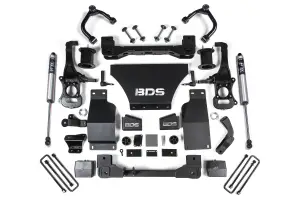 BDS1801FS | BDS Suspension 6 Inch Lift Kit For Chevrolet Silverado / GMC Sierra 1500 4WD Gas (2019-2024) | Front Shock Strut Spacer, Rear Fox 2.0 Performance Series Shock