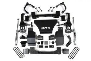 BDS1805H | BDS Suspension 4 Inch Lift Kit For Chevrolet Silverado LT Trail Boss / GMC Sierra AT4 1500 4WD Gas (2019-2024) | Rear NX2 Nitro Series Shock