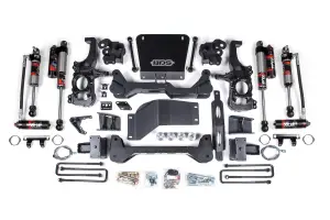 BDS1823FPE | BDS Suspension 6.5 Inch Lift Kit For With Fox 2.5 Performance Elite Shocks For Chevrolet Silverado / GMC Sierra 2500 HD / 3500 HD 4WD (2020-2024) | Rear Lift 6 Inch Block Kit Lift Without Overload