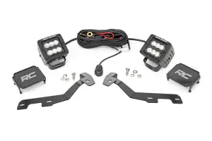 Rough Country - 82291 | Rough Country LED Ditch Light Kit For Ram 1500 (1999-2024) | Black Series, Flood Beam - Image 1