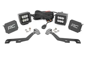 Rough Country - 82290 | Rough Country LED Ditch Light Kit For Ram 1500 (1999-2025) | Black Series, Spot Beam - Image 1