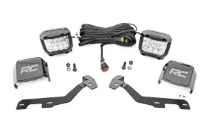 82293 | Rough Country LED Ditch Light Kit For Ram 1500 (1999-2024) | 3 Inch Osram Wide Angle Series