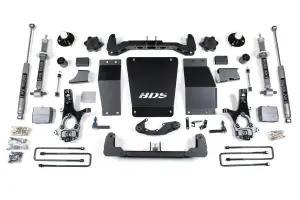 BDS710H | BDS Suspension 6 Inch Lift Kit For Chevrolet Silverado / GMC Sierra 1500 4WD (2014-2018) | Factory Control Arm Is Cast Steel, Rear Block Kit Lift, Rear NX2 Nitro Series Shock