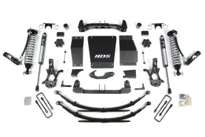 BDS716FDSC | BDS Suspension 4 Inch Lift Kit With Fox 2.5 Coil Over For Chevrolet Silverado / GMC Sierra 1500 4WD (2014-2018) | Factory Control Arm Is Aluminum/Stamped Steel, Rear Leaf Spring Lift, Rear Fox 2.5 Coil Over With DSC Adjuster