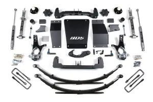 BDS717H | BDS Suspension 6 Inch Lift Kit For Chevrolet Silverado / GMC Sierra 1500 4WD (2014-2018) | Factory Control Arm Is Cast Steel, Rear Leaf Spring Lift, Rear NX2 Nitro Series Shocks