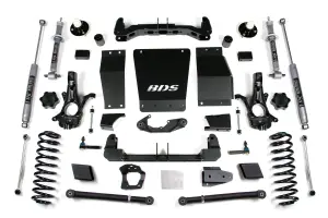 BDS731H | BDS Suspension 6 Inch Lift Kit Chevrolet Suburban/Tahoe / GMC Yukon/Yukon XL 1500 4WD (2015-2019) | Factory Control Arm Cast Steel, Rear NX2 Nitro Series Shocks