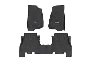 Rough Country - FF-60112 | Rough Country Flex-Fit Floor Mats For Jeep Wrangler Unlimited 4 Door 4WD (2018-2024) | Front & Rear - Image 1