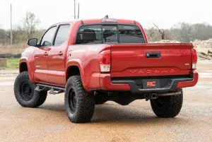 Rough Country - 74240RED | Rough Country 3.5 Inch Lift Kit With Upper Control Arms For Toyota Tacoma 4WD (2005-2023) | Red Finish, Front M1 Struts, Rear M1 Shocks - Image 2