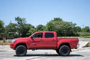 Rough Country - 74240RED | Rough Country 3.5 Inch Lift Kit With Upper Control Arms For Toyota Tacoma 4WD (2005-2023) | Red Finish, Front M1 Struts, Rear M1 Shocks - Image 6