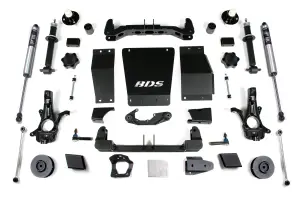 BDS733FS | BDS Suspension 4 Inch Lift Kit For Chevrolet Suburban/Tahoe / GMC Yukon/Yukon XL 1500 4WD (2015-2019) | Factory Control Arm Cast Steel, Rear Fox 2.0 Performance Series Shocks