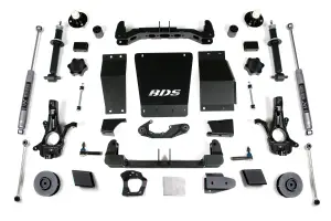 BDS733H | BDS Suspension 4 Inch Lift Kit For Chevrolet Suburban/Tahoe / GMC Yukon/Yukon XL 1500 4WD (2015-2019) | Factory Control Arm Cast Steel, Rear NX2 Nitro Series Shocks