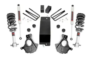 11940 | Rough Country 3.5 Inch Lift Kit With Rear Lift Blocks For Chevrolet Silverado / GMC Sierra 1500 | 2007-2013 | Front M1 Struts, Rear M1 Shocks