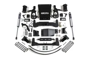 BDS743FS | BDS Suspension 8 Inch Lift Kit For Chevrolet Silverado / GMC Sierra 1500 4WD (2014-2018) | Factory Control Arm Is Aluminum / Stamped Steel, Rear Fox 2.0 Performance Series Shocks