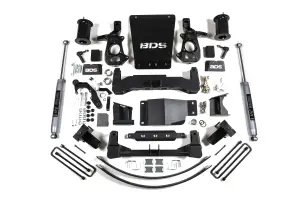 BDS743H | BDS Suspension 8 Inch Lift Kit For Chevrolet Silverado / GMC Sierra 1500 4WD (2014-2018) | Factory Control Arm Is Aluminum / Stamped Steel, Rear NX2 Nitro Series Shocks