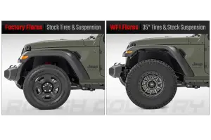 Rough Country - A-J02022 | Rough Country WF1 Fender Flares For Jeep Gladiator JT 4WD (2020-2024) - Image 2