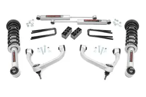 Rough Country - 54531 | Rough Country 3 Inch Lift Kit For Ford F-150 4WD (2014-2020) | Control Arm Finish Aluminum, N3 Struts With N3 Rear Shocks - Image 1