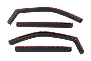 811924 | Rough Country Side Window Deflectors In Channel Rain Guard For Crew Cab Chevrolet/GMC 1500/2500 HD/3500 HD (2019-2024)