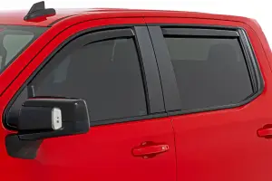 Rough Country - 811924 | Rough Country Side Window Deflectors In Channel Rain Guard For Crew Cab Chevrolet/GMC 1500/2500 HD/3500 HD (2019-2024) - Image 4