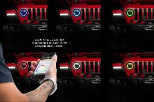 Morimoto - LF479 | Morimoto Super7 RGBW Halo System For Jeep Wrangler JL / Gladiator JT (2018-2024) - Image 2