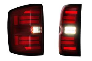 Morimoto - LF728 | Morimoto XB LED Tail Lights Gen II For Chevrolet Silverado 2500 HD / 3500 HD (2015-2019) / 1500 (2014-2018) | Red - Image 2