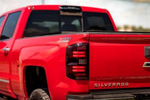 Morimoto - LF728 | Morimoto XB LED Tail Lights Gen II For Chevrolet Silverado 2500 HD / 3500 HD (2015-2019) / 1500 (2014-2018) | Red - Image 7